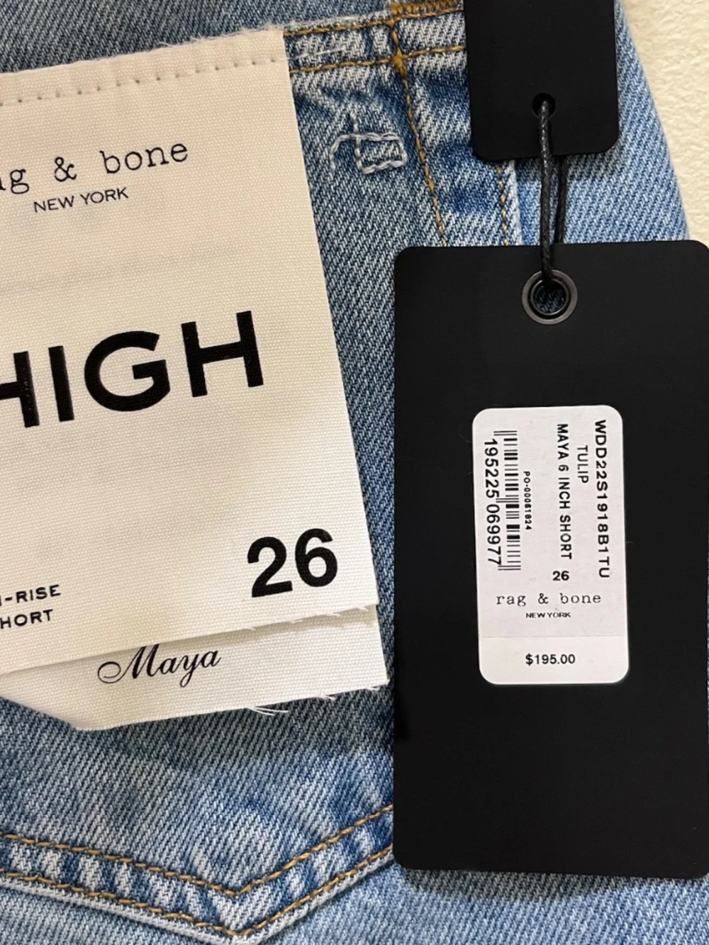 Rag & Bone Maya 6Inch DENIM Short size 26 NWT